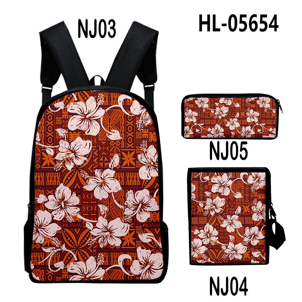 Trendy Popular Tribal patterns 3D Print 3pcs/Set pupil School Bags Laptop Daypack Backpack Inclined shoulder bag Pencil Case