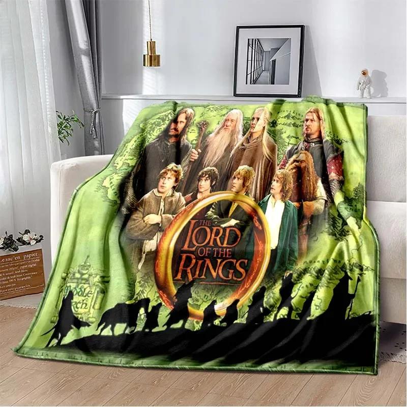 2025 New Fashionable L-Lord of the Rings Printed Blanket Hotel Office Comfortable Warm Sofa Bed Soft Blanket Gift Picnic Blanket