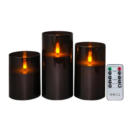 Flameless Led Candles Battery Operated Flickering Fake Electric Pillar Candles