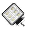 4-Inch Square White LED Work Light Pods Flood Spot Lamp 6000K Universal for Car Off Road Truck SUV Van 12-24V 48W