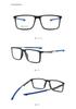 Men's Sports Style Square Eyeglass Frame - TR90, Aluminum-Magnesium, Anti-Blue Light Lenses, Myopia-Compatible (Model 5809)