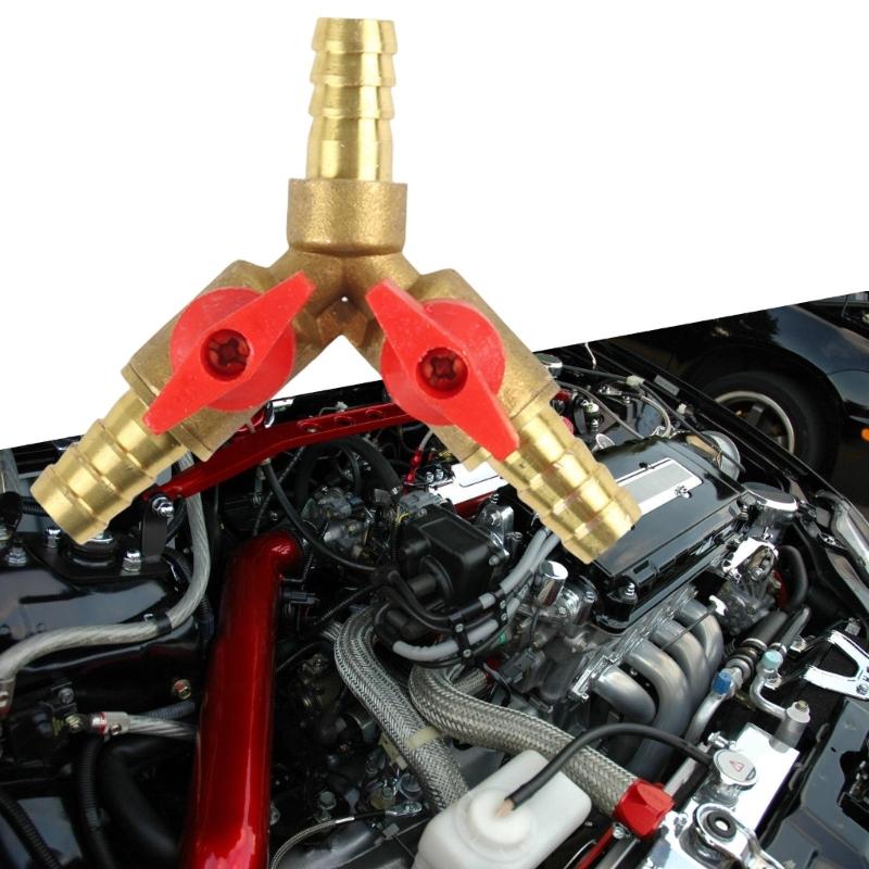Y Type Copper Valves Hose Connector Fitting For Automotive Engine Systems Fluid Diversion Vehicle Cooling Pipe Networks