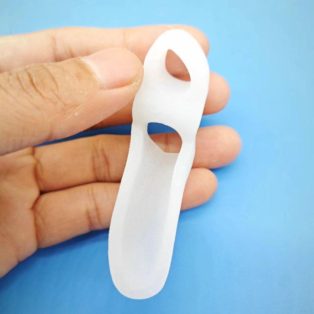 Double Hole Silicone Toe Separator - SEBS Medical Hallux Valgus Corrector for Overlapping Toe Care.