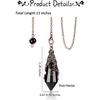 PESOENTH Black Obsidian Crystal Pendulum Dowsing Divination Scrying Pendulum with Bronze Wrap Healing Stone Gemstone Quartz Point Pendant Spiritual