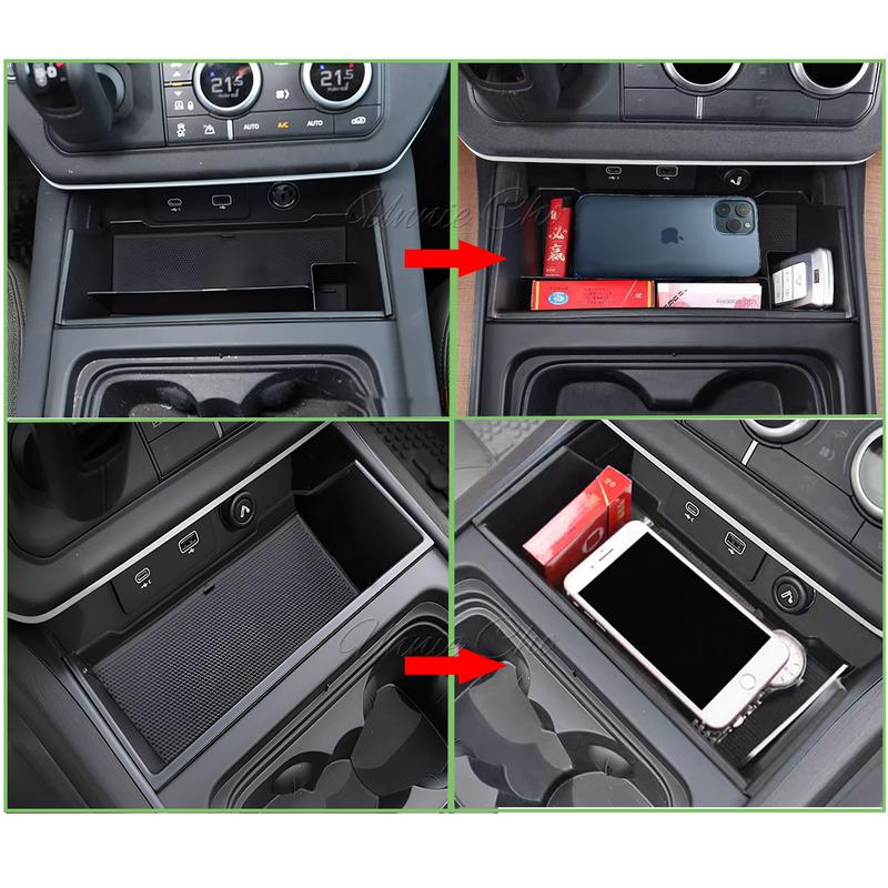 For Defender Center Storage Box Organizer For Land Rover Defender 90 110 Parts -2024 Armrest Compartment Tray Door Pocket