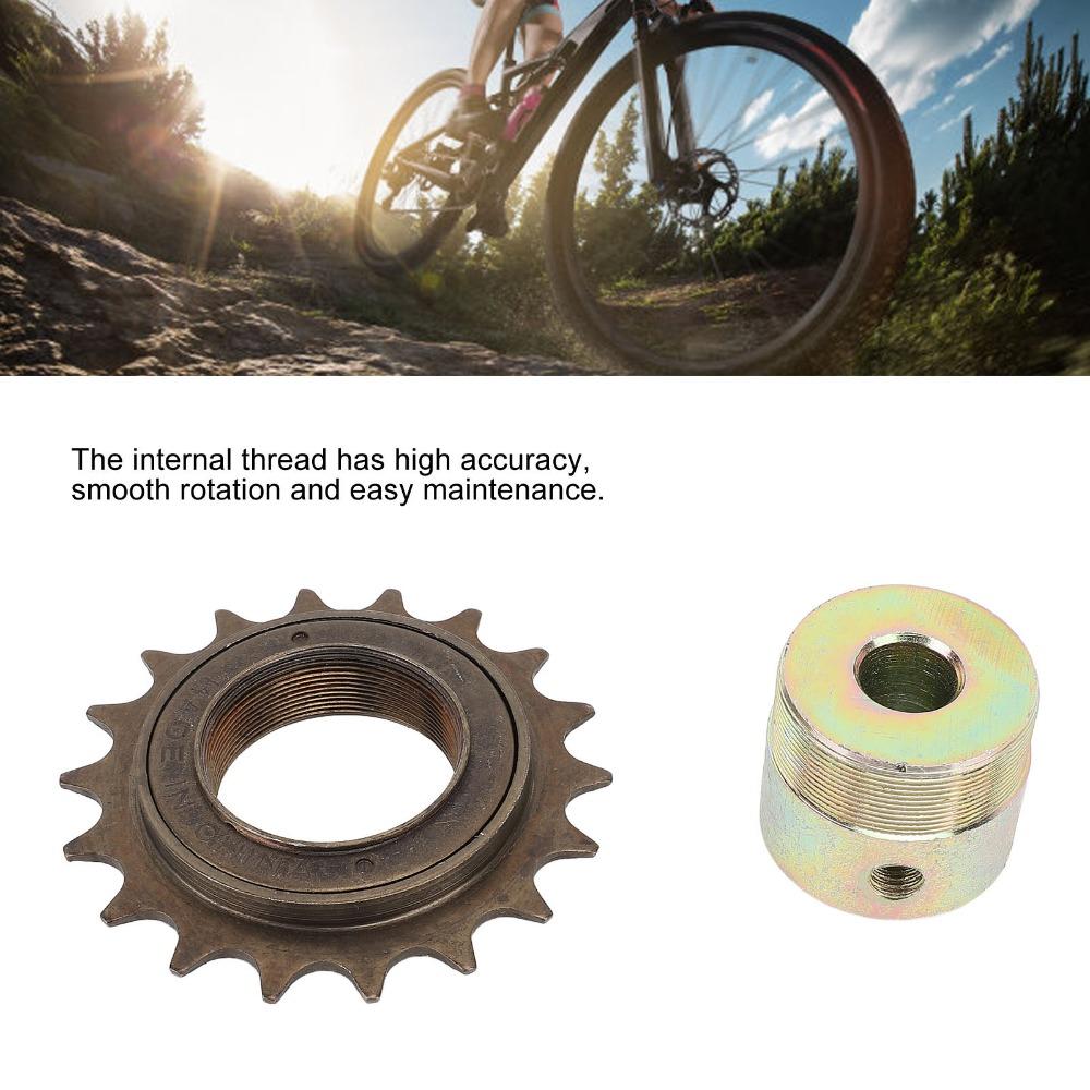 18T Bicycle Freewheel Steel Threaded Bike Freewheel Single Speed Freewheel for Single Speed Bikes
