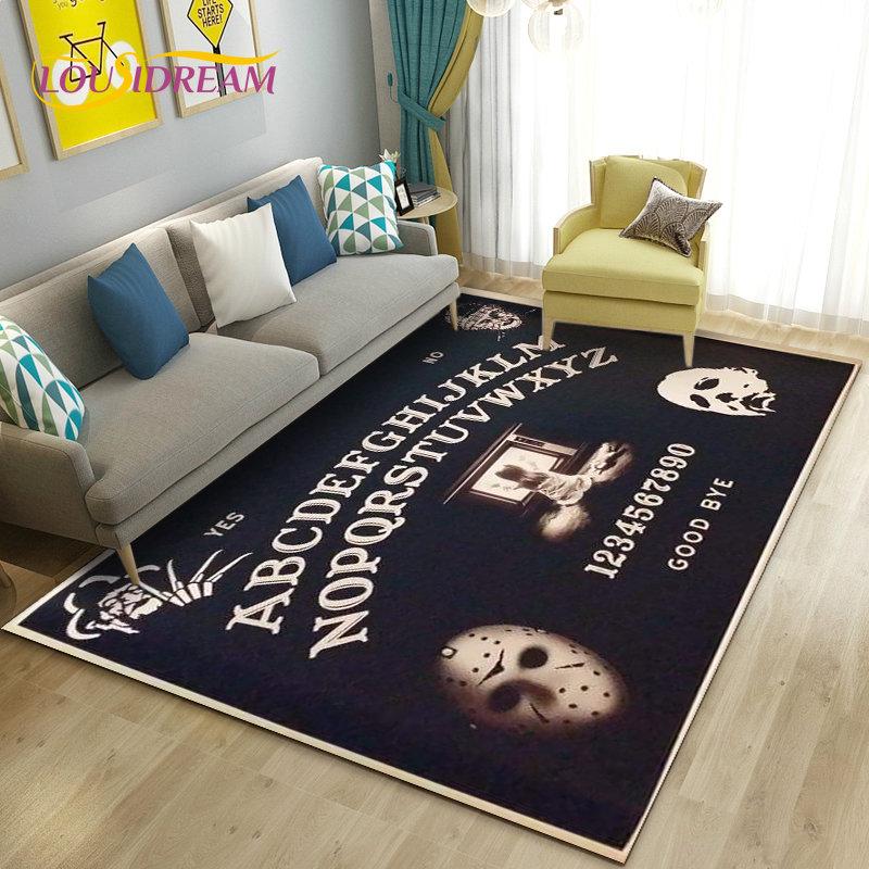 Ouija Tarot Witchcraft Gothic Area Rug,Carpet Rug for Living Room Bedroom Sofa Doormat Decoration,Kids Play Non-slip Floor Mat