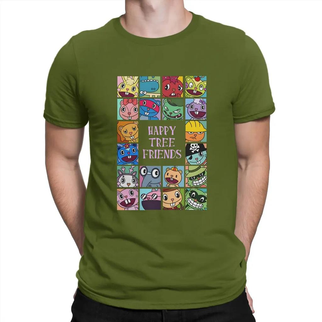 Happy Tree Friends Creative TShirt for Poster Round Neck Basic T Shirt Hip Hop Birthday Gifts Tops Unisex