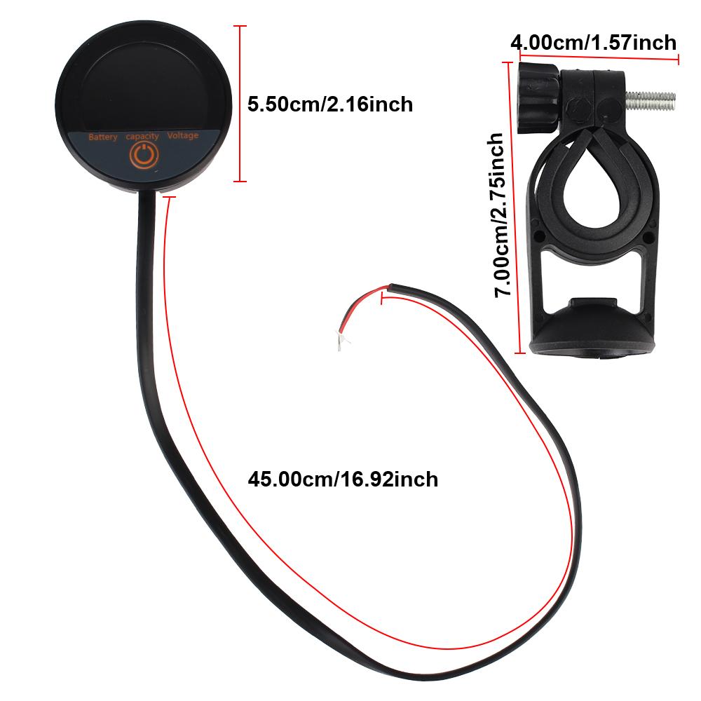 Battery Level Indicator DC7-100V Car Voltage Meter Battery Capacity Tester Waterproof Universal Digital Circular Voltmeter