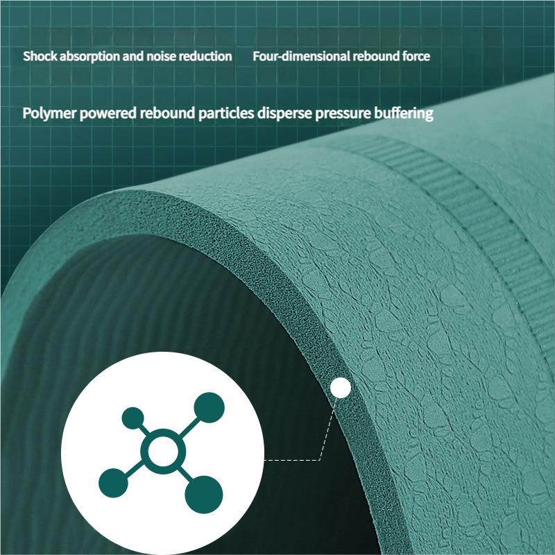 Saltea de sărit coarda TPE extra groasă pentru fitness interior, pad de exerciții antiderapant silențios cu absorbție de șoc pentru protecția podelei sălii de sport de acasă