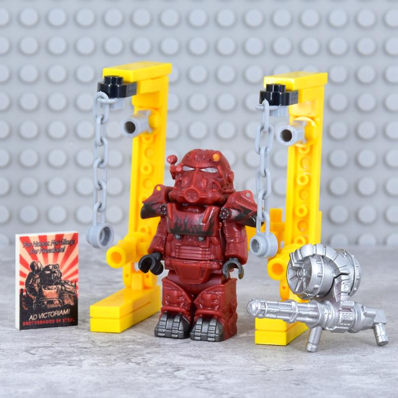 X-01 Askeri Askerler Mini Aksiyon fallouted Şövalyeler Braket Model Figürler Silahlar Robotlar Mecha Yapı Taşları Tuğlalar Oyuncaklar