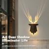 Deer Shadow Night Light Rechargeable 3 Levels Brightness Sleeping Wall Lamp Stepless Dimming Beside Lamp For Bedroom Decor
