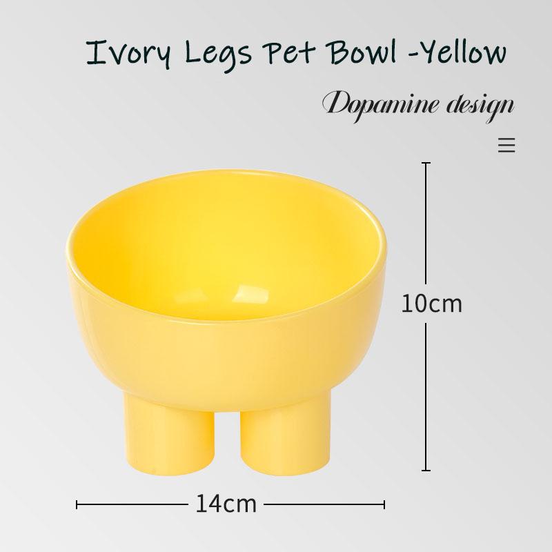 

Миска для собак с высокими ножками, герметичная, противоопрокидывающаяся, многоярусная миска для кошек, 15°, защита шейного отдела позвоночника, корм для домашних животных, миски для воды, товары для животных жёлтый