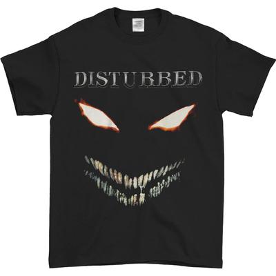 DISTURBED Läskigt Ansikte Svart Full Unisex T-shirt