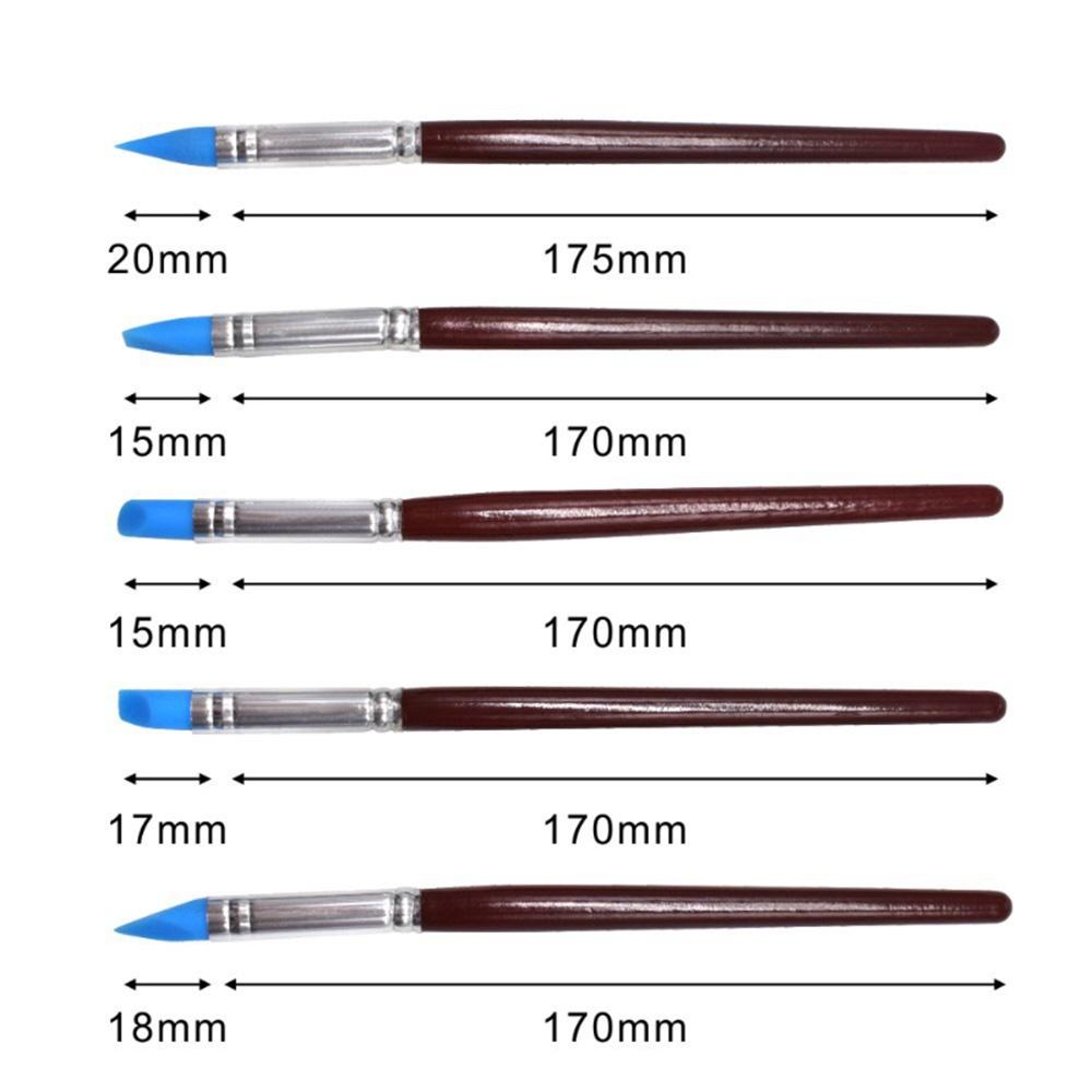 5 adet/takım Ahşap Saplı Kil Şekillendirici Balmumu Oyma Çömlek Araçları Seramik Polimer Modelleme Zanaat Kalem Seti El Yapımı DIY Aksesuarları HMM