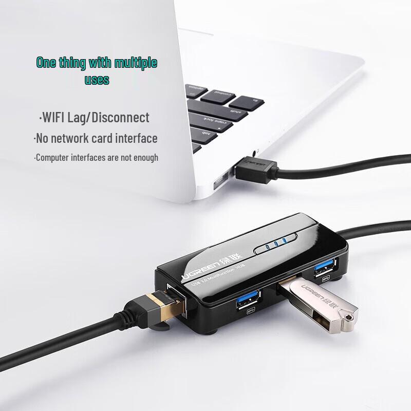UGREEN USB 3.0 Gigabit Ethernet Adapter with 3-Port Hub