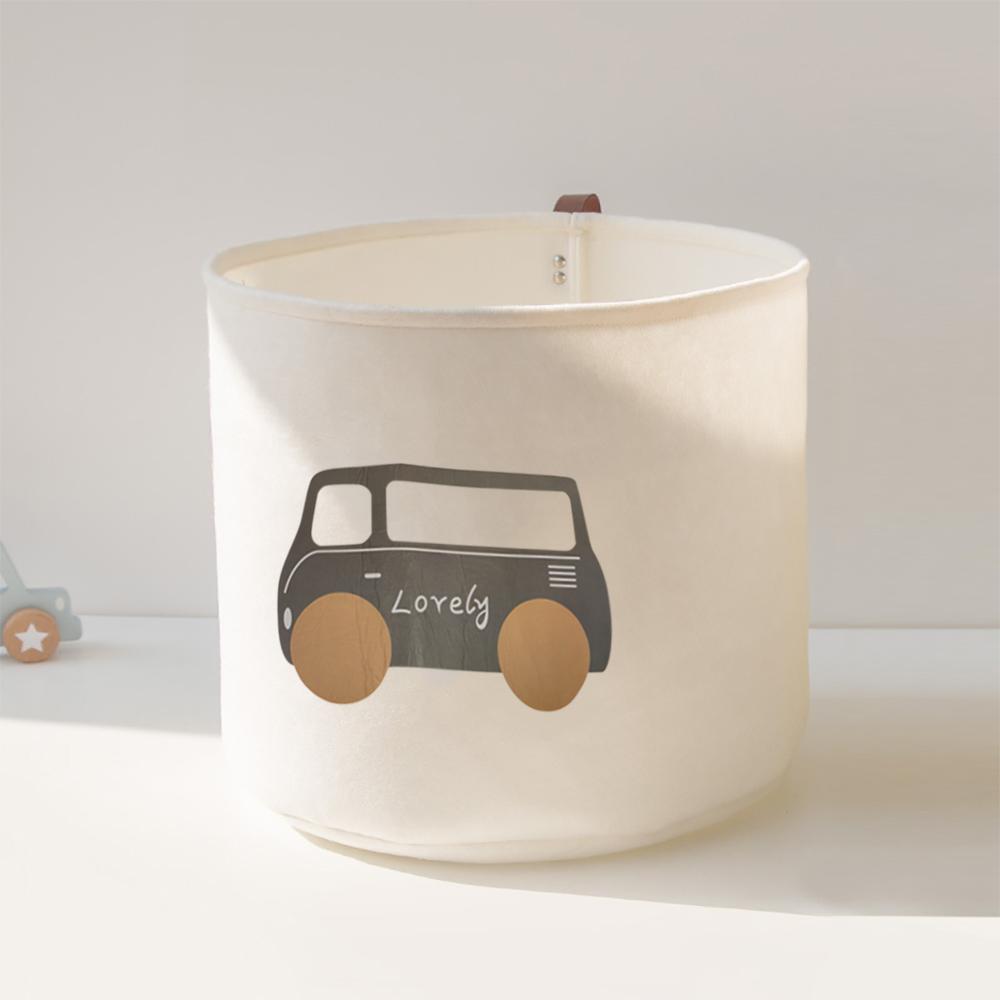 

Foldable Toy Storage Bucket Baby Laundry Basket Cute Cartoon Car Picnic Dirty Clothes Basket Box Canvas Organizer Cartoon Animal