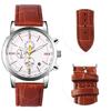 Fashionable Men Women Wristwatch Analog PU Band Wrist Watch(Brown)