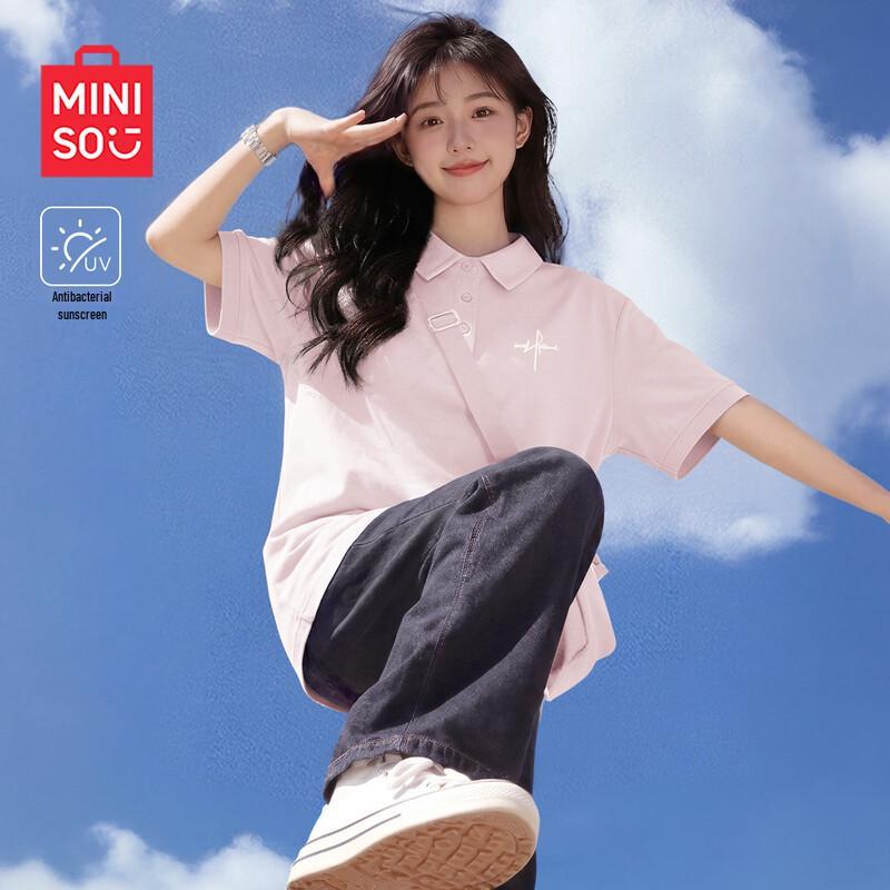 MINISO Women s Quick-Dry Ice Silk Polo T-Shirt 2XL