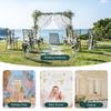 Wedding Arch Stand 3x3m Yellow 20mm Square Tube Iron Frame Outdoor Backdrop Stand for Wedding Anniversary Birthday Party Decor