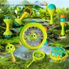 8/9pcs Colorful Cartoon Shape Sensory Toy Plastic Handbell Wave Drum Baby Rattle Toy  Newborn