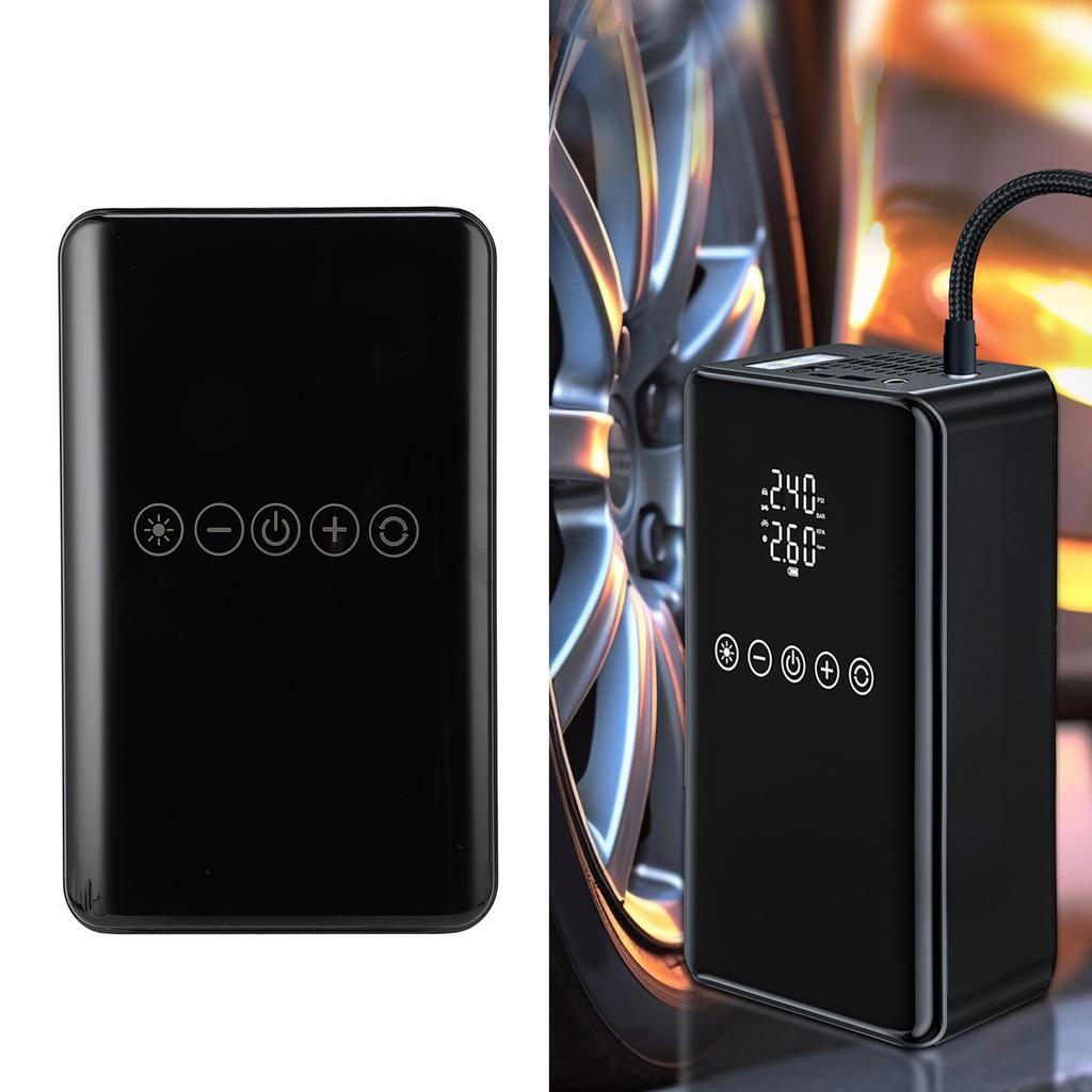 120W 150psi Tire Inflator Jump Stater with Pressure Gauge Flashlight Digital Screen 6000mAh Cordless