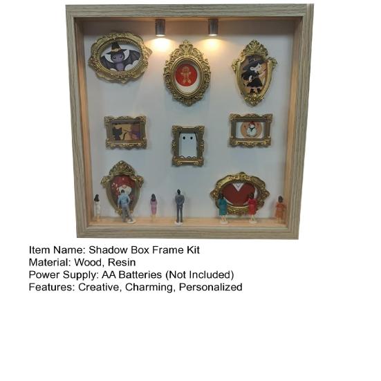 DIY Mini muzeum Siluetní krabička se světlem Vlastní rámeček na fotografie Vzpomínkový displej Personalizovaná DIY Shadow Box sada rámečků s mini rámečky na výročí Domov