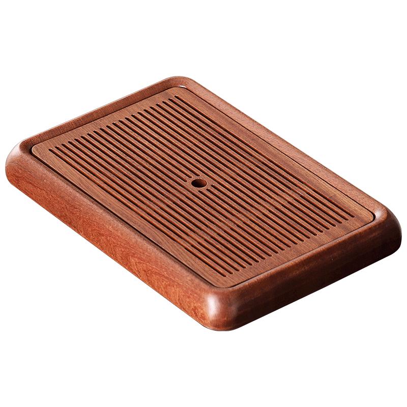 Solid Rosewood Tea Tray with Water Storage
