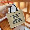 Snoopy Mickey Pattern Tote Bag With Cotton Linen Material For Daily Use And Trendy Casual Style