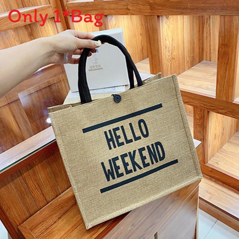 Snoopy Mickey Pattern Tote Bag With Cotton Linen Material For Daily Use And Trendy Casual Style