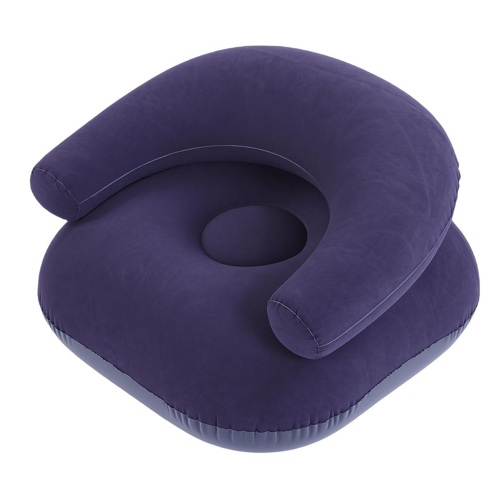 Nafukovací pohovka Ch Nafukovací přenosná pohovka Jednoduché křeslo s područkou pro Balkon Podlahové sezení PVC Vločkování