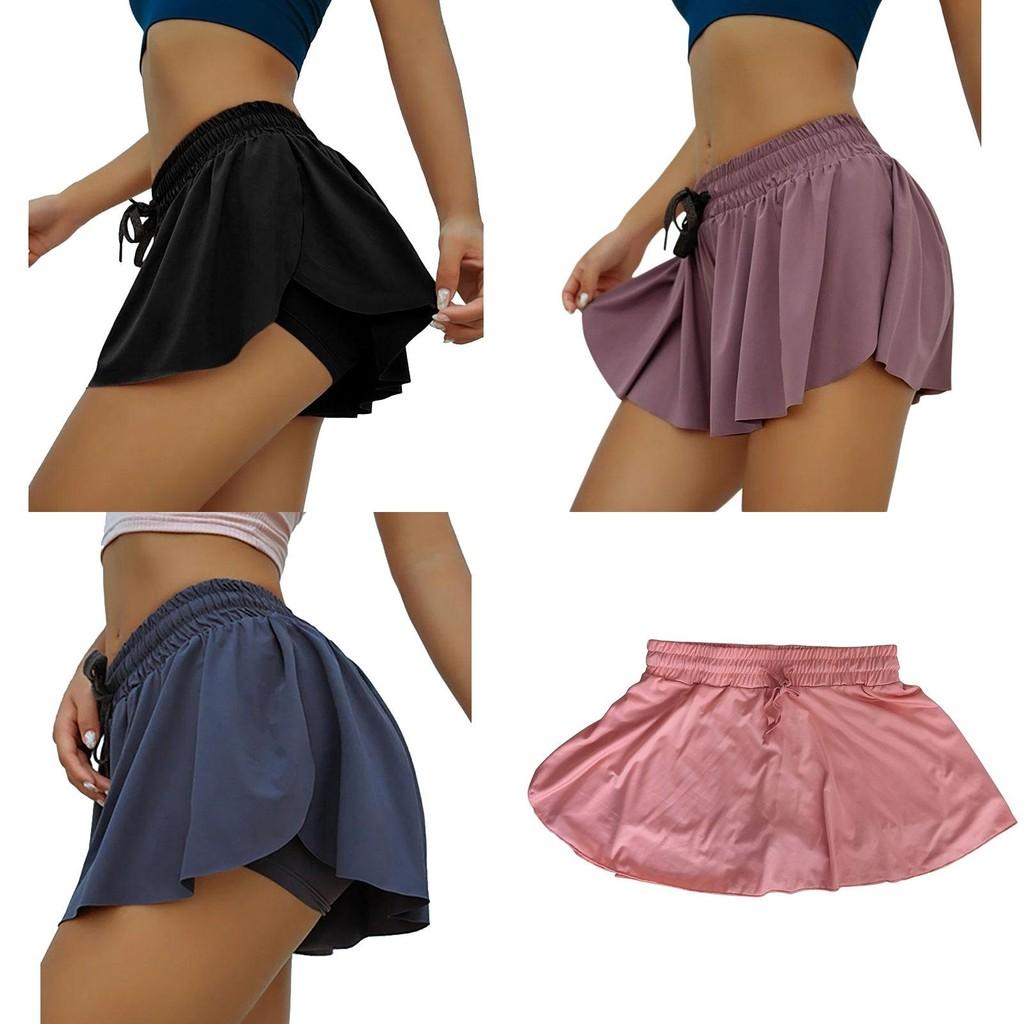 Stylish Women Pleated Athletic Tennis Sports Skirts With Built-in Shorts For Comfort