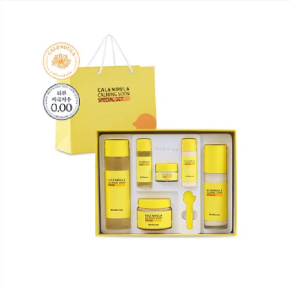 WellDerma / Calendula Calming Soon Special Set / Toner Essence Cream Set / Complete Soothing Routine / Made in Korea