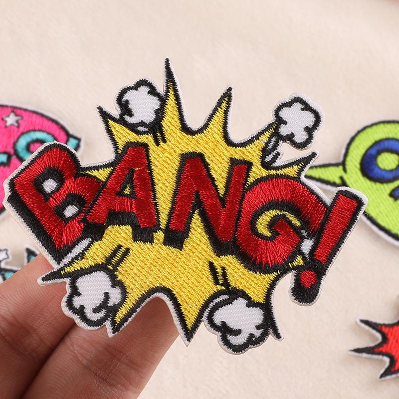 Strawberry Embroidered Alphabet Self-Adhesive Patch Badge for Clothing