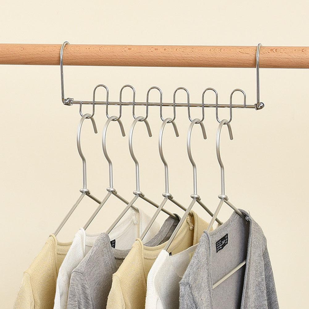 1/3pc Multi-functional Clothes Hanger 360 Degree Swivel Hook Can Accommodate 12 Clothes Hangers Pants Storage Shelf Space Saving