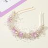 Sweet Style Flower Garland Headband Simple Design Bride Wedding Crown Beaded Headpiece  Children