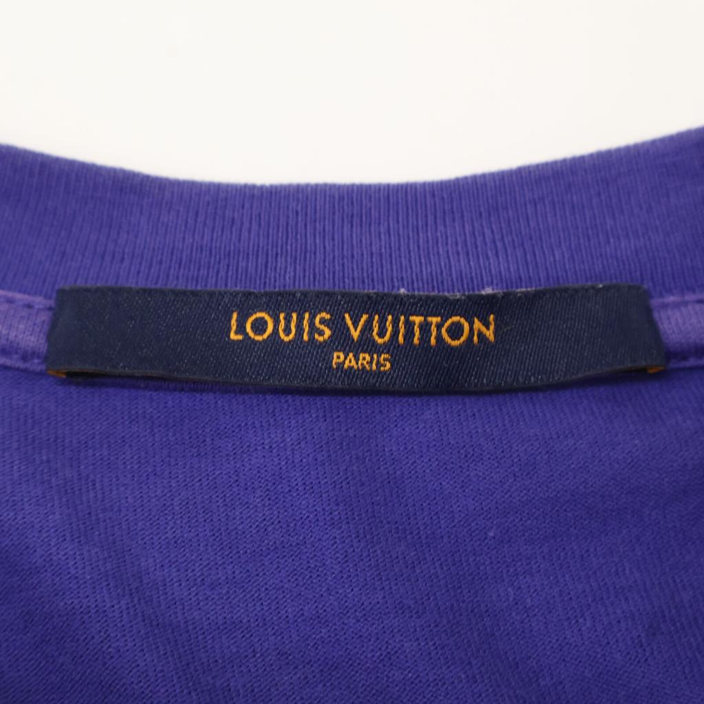 Louis Vuitton 22AW RM222Q NPG HKY46W Blue Monogram Gradient Gradient T-shirt Tops XS blueUsed