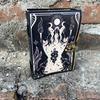 Black Horror Theme Handmade Leather Journal with Vintage Looks 200Deckle Edge Pages & C-lock Leather Journal Diary Sketchbook Notebook