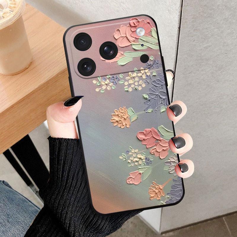 For iPhone 17 Pro Case Silicone Luxury Painted Soft Cover For iPhone 17 Air 17Air 17Pro iPhone17 Phone Cases A3256 TPU Fundas