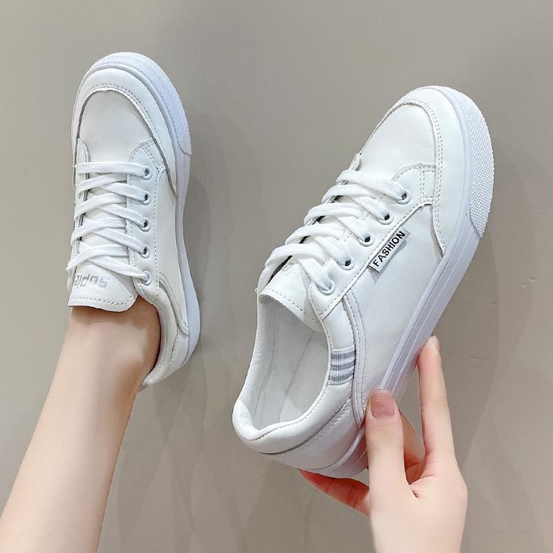 Bílé boty Dámské Všestranné Nové Dámské Obuv Jaro Léto Ležérní Všestranné Trendy Obuv Prodyšné prkno Obuv Dámské Obuv