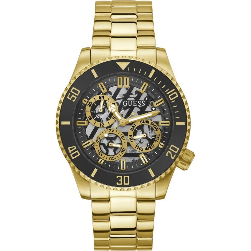GUESS Axle Black Gold Stainless Steel Men s Quartz Watch GW0488G2 чёрный/золотой
