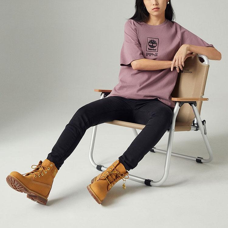 (WMNS) Timberland 6 Inch Premium Waterproof Boots 'Wheat Nubuck with Gold Logo' Women's A5TY7231