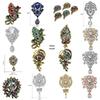 European & American Crystal Teardrop Brooch Zircon Pin Accessory