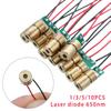 1/3/5/10Pcs Adjustable Lasers Dot Diode Module 650nm 6mm 3V Laser Diodes High Quality Line Laser Module Mini Copper Head