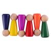Toys Colorful Blocks Assembled House Building Blocks Rainbow Color Puzzles Toy Peg Dolls