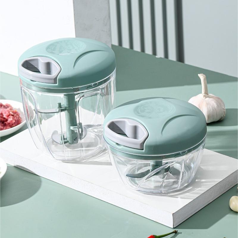 500/900 ml Repkvarn Grönsaksskärare Köksvitlöksdragare Hackad Vitlök Chili Fruktpuré Vitlöksblandare Roterande Matberedare