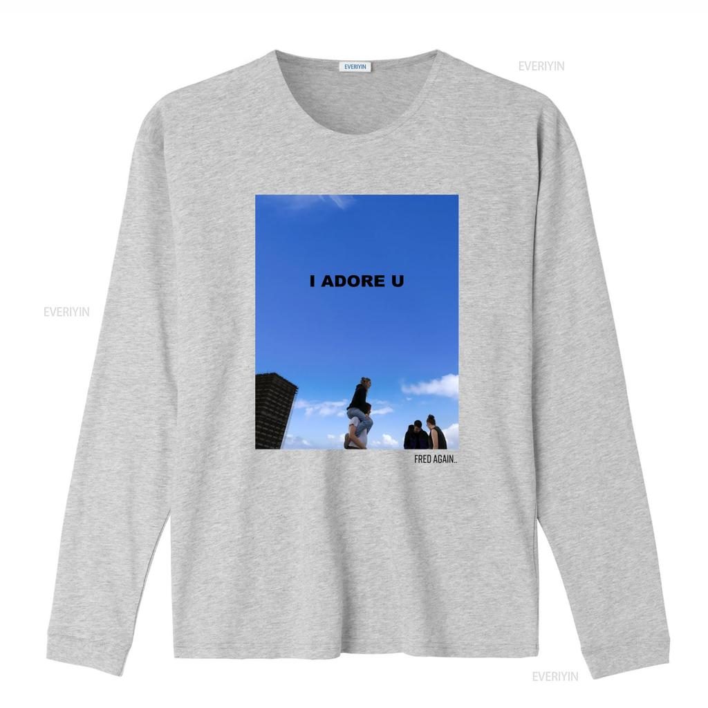 Fred Again T-shirt Merchandise I Adore U Streetwear vintage Gewassen Unisex Licht Stijlvol streetwear designer kleding Ademend