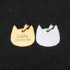 Name Personalized ID Tags Cat Collar Golden Silvery Nameplate Engraving Custom Dog Name Anti-lost Pendant Pet Collar Accessories