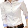 White Blouse Women Polyester Office Career Shirts Tops Korean Fashion Casual Long Sleeve Blouses Women Business Shirt