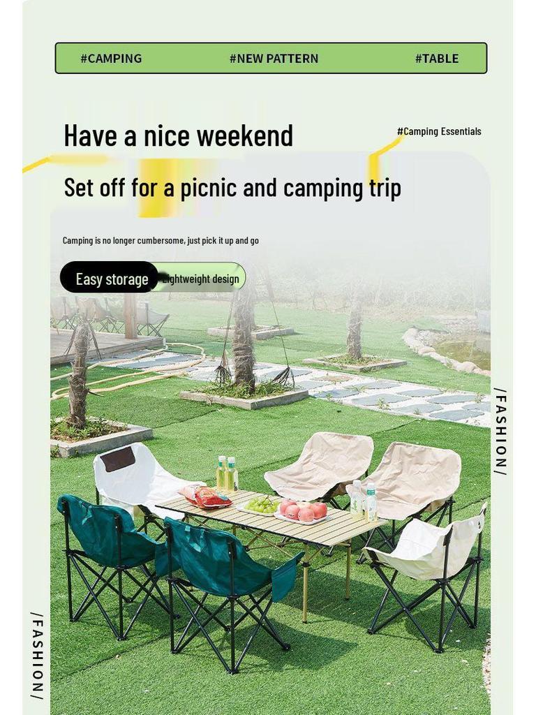 Portable Outdoor Folding Table Set for Camping and Picnics